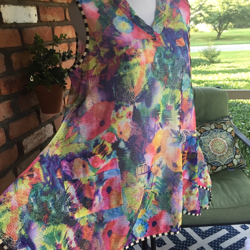 Funky 80s Mesh Smock - Picture 2 of 5